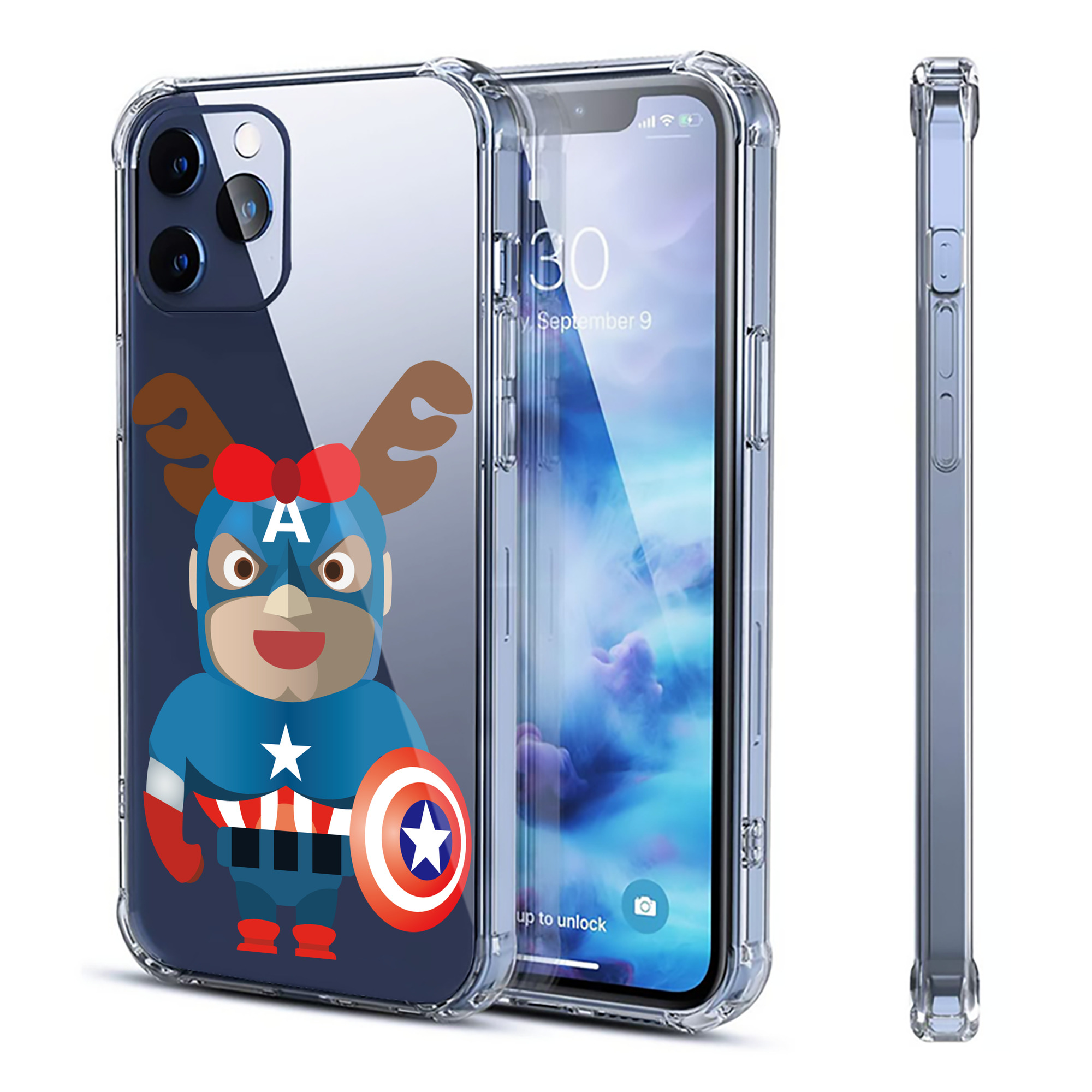 （画像用） アベンジャーズ The Avengers 【iPhone 12シリーズ対応】透明スマホケース（クリアソフトケース）